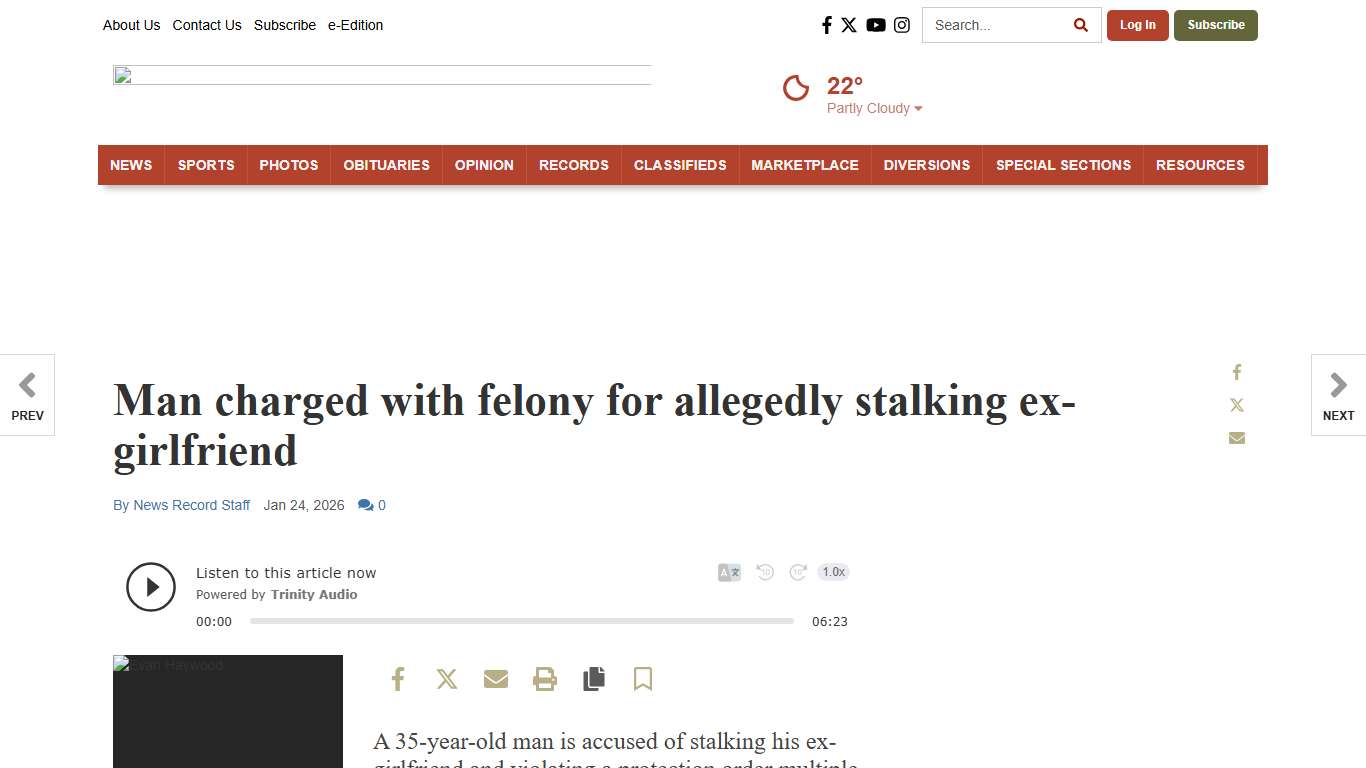 Man charged with felony for allegedly stalking ex-girlfriend Local News gillettenewsrecord.com