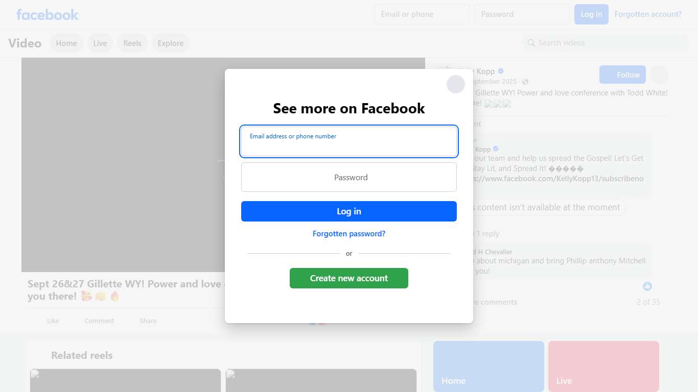 Sept 26&27 Gillette WY! Power and love conference with Todd White! See you there! 🥰👊🔥 Kelly Kopp Facebook